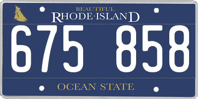 RI license plate 675858
