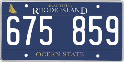 RI license plate 675859