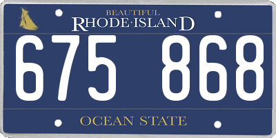 RI license plate 675868