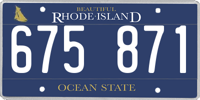 RI license plate 675871