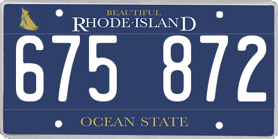 RI license plate 675872