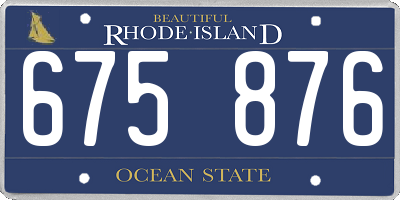RI license plate 675876