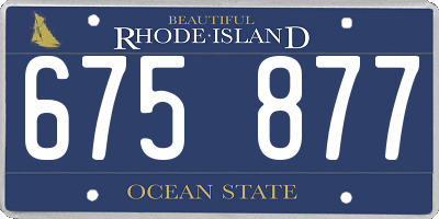 RI license plate 675877