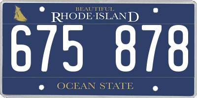 RI license plate 675878