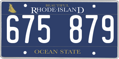 RI license plate 675879