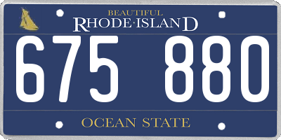 RI license plate 675880