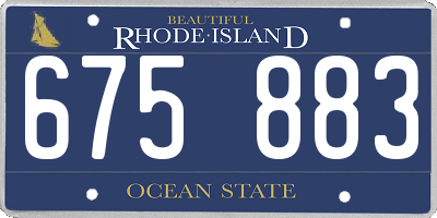 RI license plate 675883