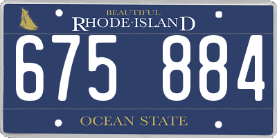 RI license plate 675884
