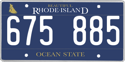 RI license plate 675885