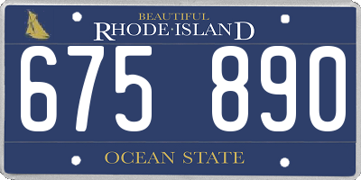 RI license plate 675890