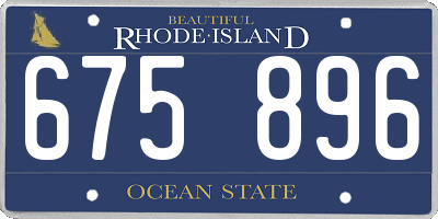 RI license plate 675896