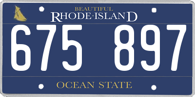 RI license plate 675897