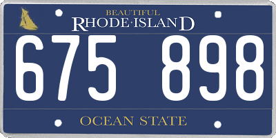 RI license plate 675898