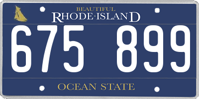 RI license plate 675899