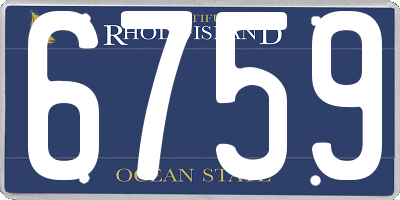 RI license plate 6759