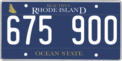 RI license plate 675900
