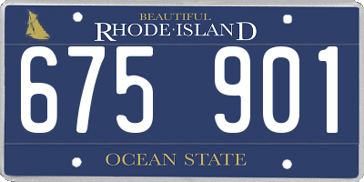 RI license plate 675901