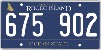 RI license plate 675902