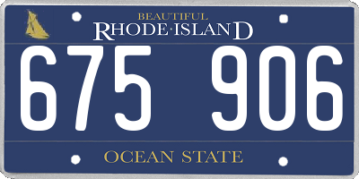 RI license plate 675906