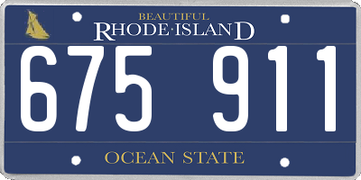 RI license plate 675911