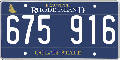 RI license plate 675916