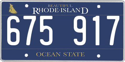 RI license plate 675917