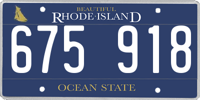 RI license plate 675918