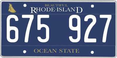 RI license plate 675927