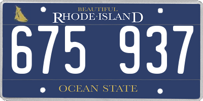 RI license plate 675937