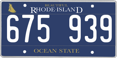RI license plate 675939