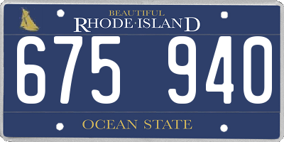 RI license plate 675940