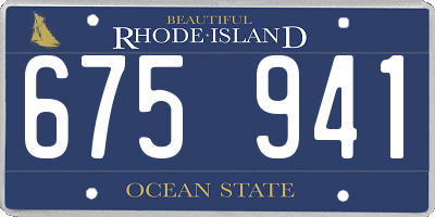 RI license plate 675941