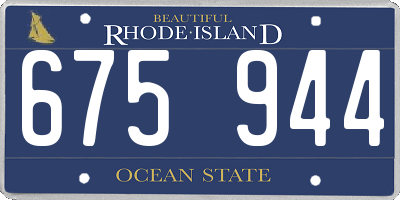 RI license plate 675944