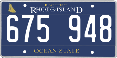 RI license plate 675948