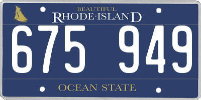 RI license plate 675949