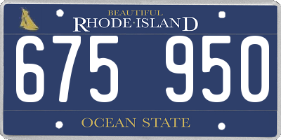 RI license plate 675950