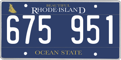 RI license plate 675951