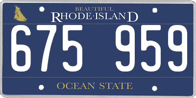 RI license plate 675959