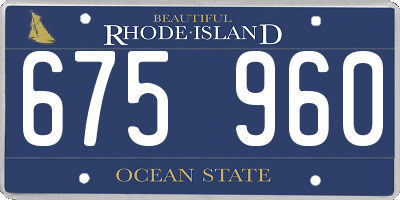 RI license plate 675960