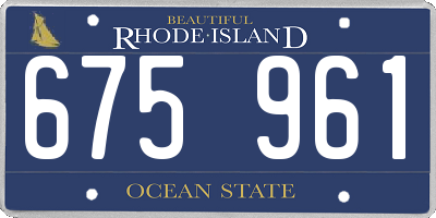 RI license plate 675961