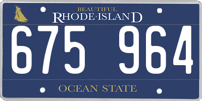 RI license plate 675964