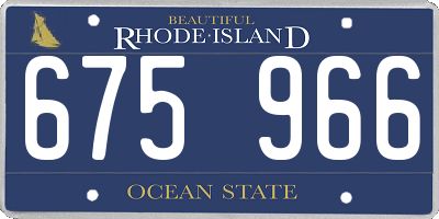 RI license plate 675966