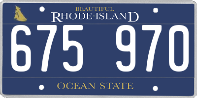 RI license plate 675970