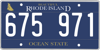RI license plate 675971