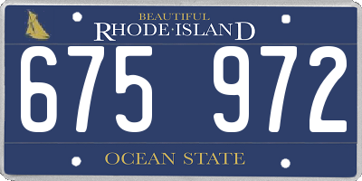 RI license plate 675972