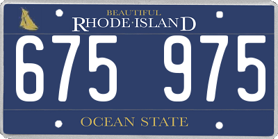 RI license plate 675975