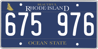RI license plate 675976