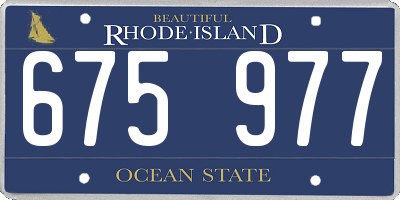RI license plate 675977