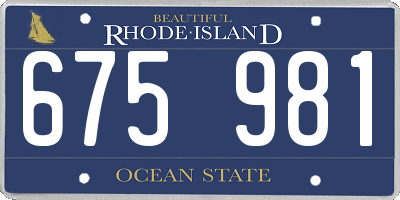 RI license plate 675981