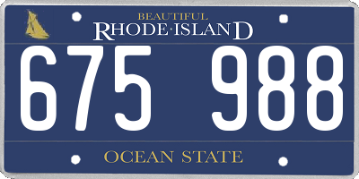 RI license plate 675988